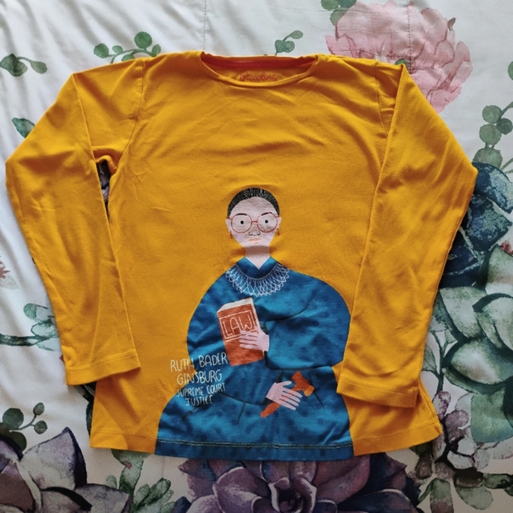 Yellow Ruth Bader Ginsberg long sleeve shirt
